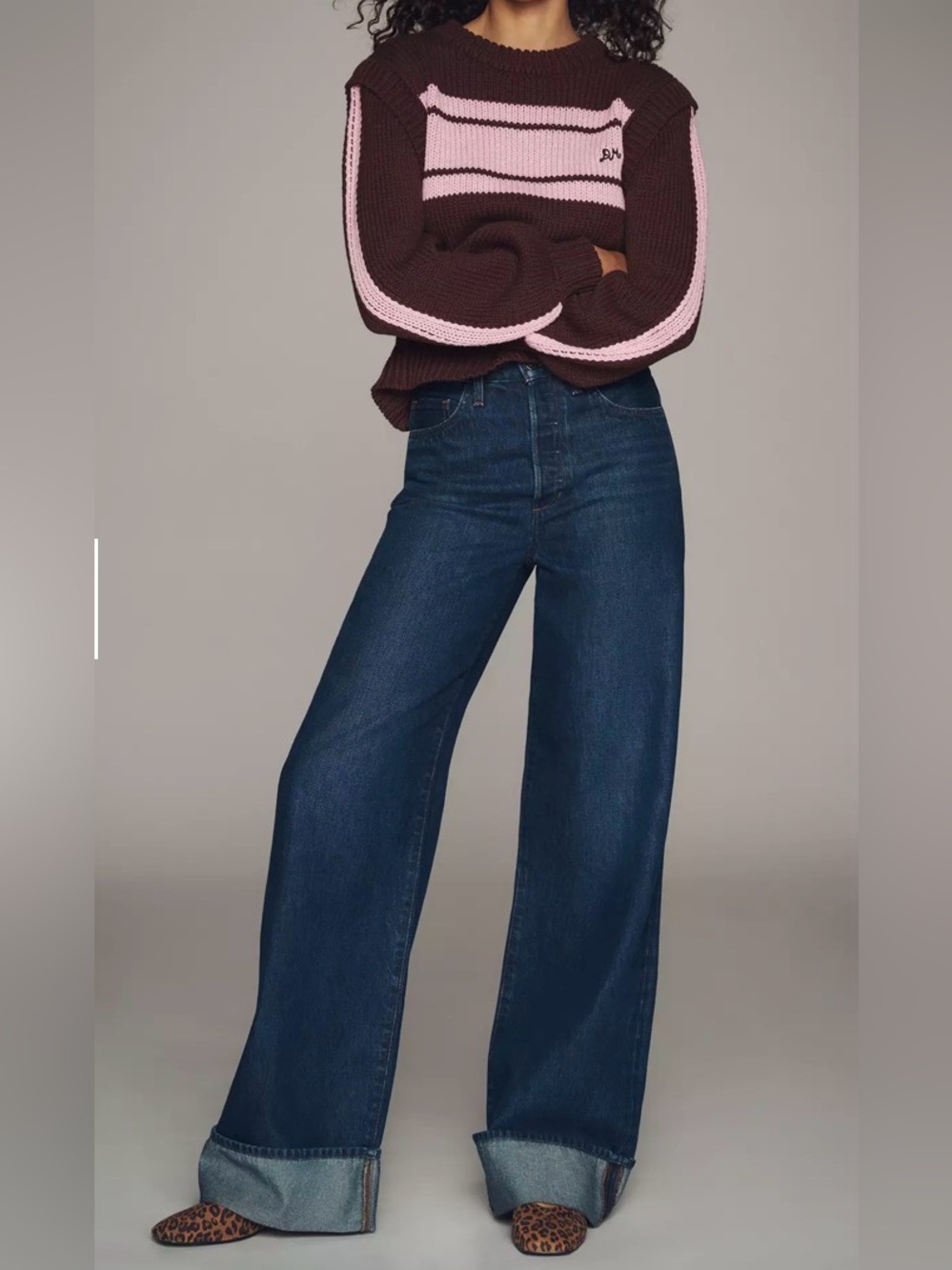 Anthropologie X Manson Madder Madder Poppy Convertible Sweater